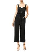 Good American Belted Button-front Jumpsuit