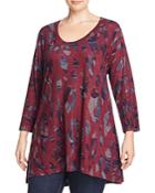 Nally & Millie Plus Abstract High/low Tunic