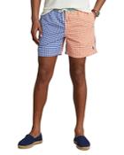 Polo Ralph Lauren Gingham Check Color Blocked Classic Fit Swim Trunks