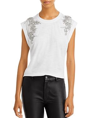 Cinq A Sept Crystal Ivy Bella Cotton Tee