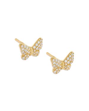 Adina's Jewels Pave Butterfly Stud Earrings