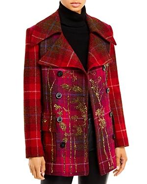 Libertine Fennel Garden Crystal Peacoat In Pink Tartan