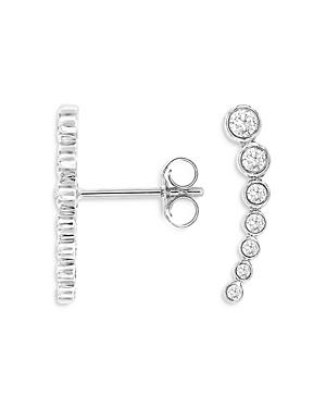 Bloomingdale's Diamond Bezel Set Ear Climbers In 14k White Gold, 0.30 Ct. T.w. - 100% Exclusive