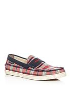 Cole Haan Pinch Weekender Plaid Canvas Penny Loafers