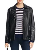 T By Alexander Wang Oversized Leather Moto Jacket