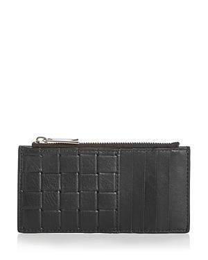 Bottega Veneta Embossed Leather Zip Card Case