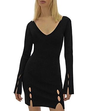 Helmut Lang Long Sleeve Slit Detail Dress