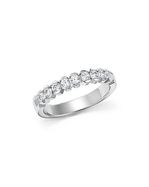 Bloomingdale's Diamond Half Channel Band Ring In 14k White Gold, .50 Ct. T.w - 100% Exclusive