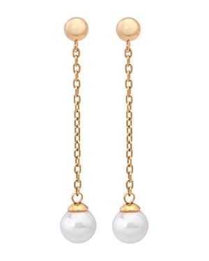 Majorica Chain & Simulated Pearl Drop Earrings