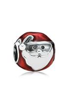 Pandora Charm - Sterling Silver & Enamel Jolly Santa