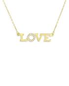 Milanesi And Co 14k Yellow Gold Diamond Love Pendant Necklace, 18