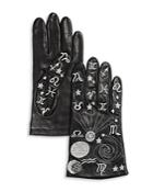 Carolyn Rowan Accessories Astrology Silk Lined Leather Gloves