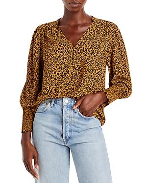 Aqua Animal Print Smocked Blouse - 100% Exclusive