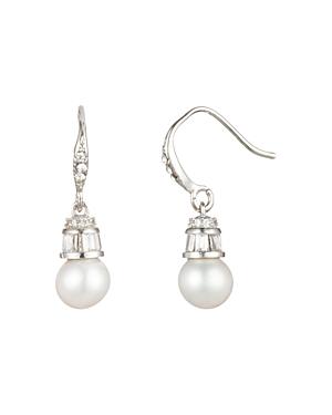 Carolee Cultured Freshwater Pearl & Baguette Drop Earrings