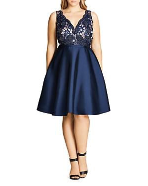 City Chic Alessandra Fit-and-flare Dress