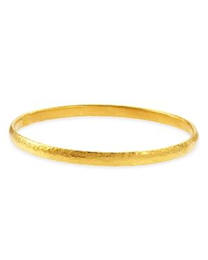 Gurhan 24k Yellow Gold Hoopla Hammered Bangle Bracelet