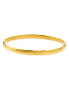 Gurhan 24k Yellow Gold Hoopla Hammered Bangle Bracelet