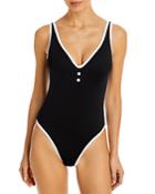 Aqua Button One Piece Swimsuit - 100% Exclusive
