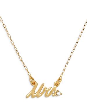 Kate Spade New York Mrs. Pendant Necklace, 16