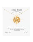 Dogeared Lucky Charm Good Luck Token Necklace In 14k Gold-plated Sterling Silver, 18