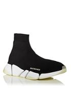 Balenciaga Men's Speed 2.0 Glow In The Dark Knit High Top Sock Sneakers