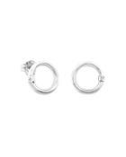 Tous Sterling Silver Small Hold Stud Earrings