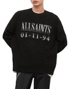 Allsaints Codex Oversized Long Sleeve Logo Sweater