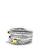 David Yurman Double X Crossover Ring With 18k Gold