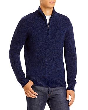 The Men's Store At Bloomingdale's Merino Wool Solid Quarter Zip Mock Neck Sweater - 100% Exclusive