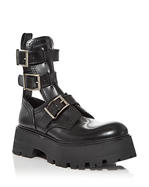 Alexander Mcqueen Women's Caged Platform Combat Boots