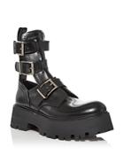 Alexander Mcqueen Women's Caged Platform Combat Boots