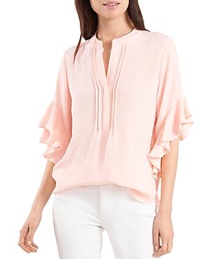 Vince Camuto Split Neck Ruffle Sleeve Blouse