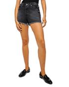 7 For All Mankind Monroe Cutoff Denim Shorts In Eclipse Black