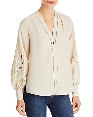 Kobi Halperin Lorely Eyelet Sleeve Blouse