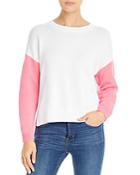 525 America Color-blocked Split Back Sweater