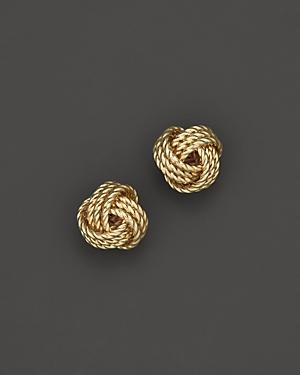 14k Yellow Gold Twisted Love Knot Earrings