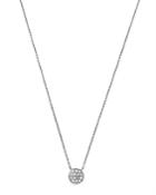 Moon & Meadow Diamond Circle Pendant Necklace In 14k White Gold, 0.04 Ct. T.w. - 100% Exclusive