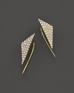 Meira T 14k Yellow Gold Diamond Triangle Ear Cuffs