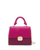 Ted Baker Lady Crystal And Faux-pearl Lock Leather Satchel