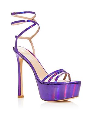 Stuart Weitzman Women's Soiree 145 Platform Ankle Wrap Sandals