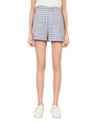 Maje Izam Tweed High Rise Shorts