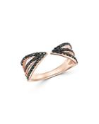 Bloomingdale's Black Diamond Multi-row Band In 14k Rose Gold, 0.40 Ct. T.w. - 100% Exclusive