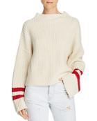 Lost + Wander Mulberry Stripe-sleeve Sweater