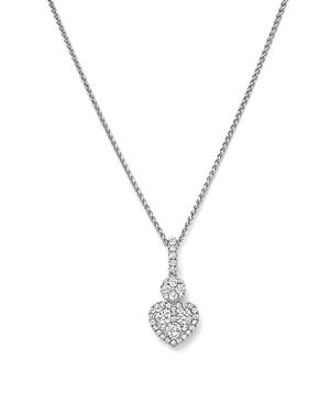 Diamond Heart Pendant Necklace In 14k White Gold, 0.50 Ct. T.w. - 100% Exclusive