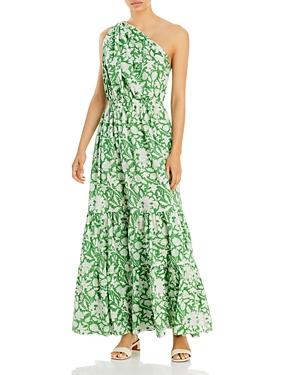 Charina Sarte Botanica One Shoulder Maxi Dress