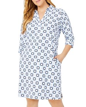 Foxcroft Plus Angel Patchwork Print Shift Dress