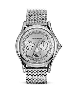Emporio Armani Swiss Made Stainless Steel Multi Link Watch, 44mm