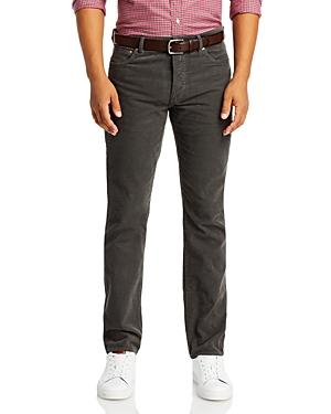 Sid Mashburn Slim Straight Fit Corduroy Jeans In Smoke