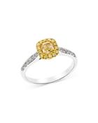 Bloomingdale's Yellow & White Diamond Ring In 14k White & Yellow Gold - 100% Exclusive