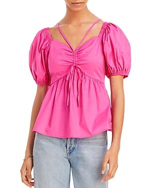 Aqua Cutout Puff Sleeve Top - 100% Exclusive